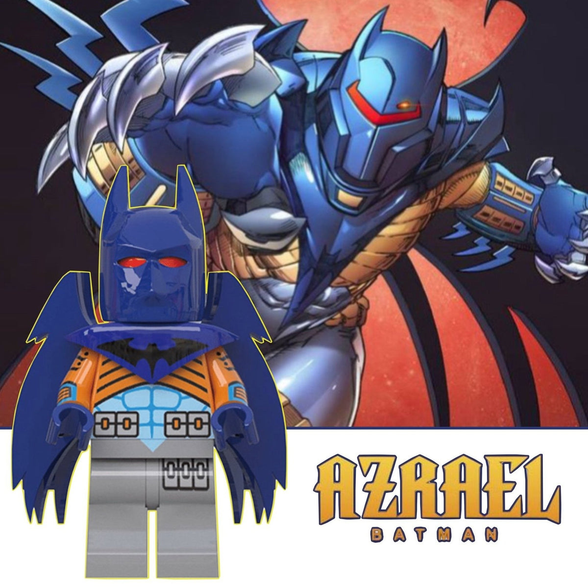 Azrael Batman Minifigure BUNDLE - Knightquest | Knightsend - Custom Detective Collection Minifigs