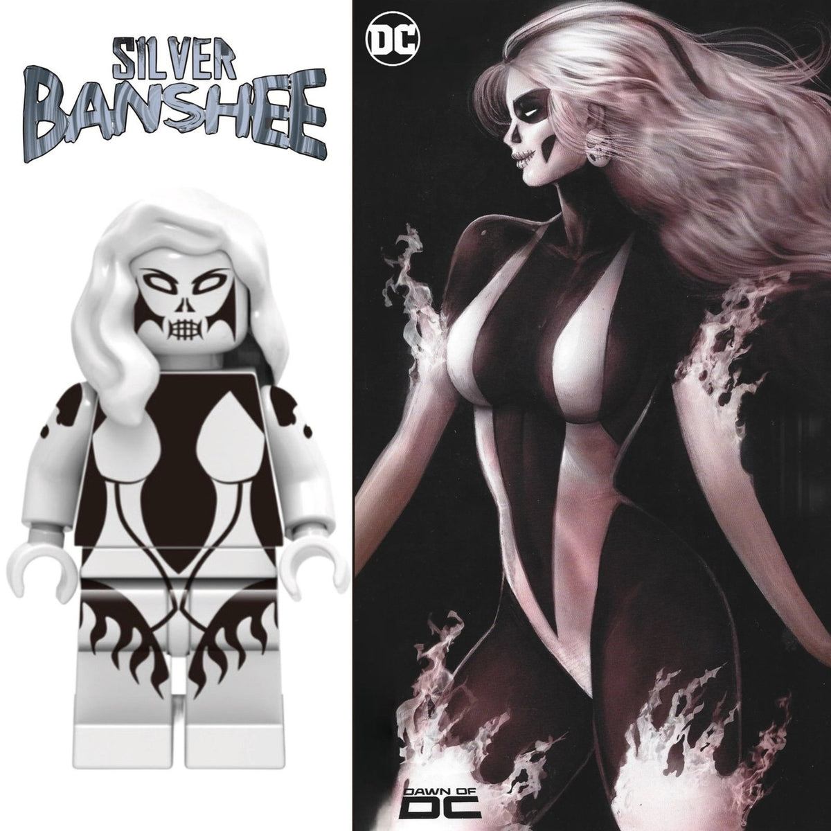 Silver Banshee Minifigure - Siobhan McDougal | Siobhan Smythe Custom Detective Collection Minifig