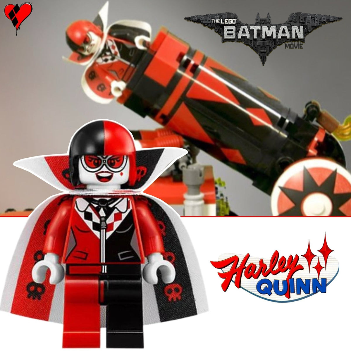 Harley Quinn Cannonball Suit Minifigure - Joker | LEGO Batman Movie | Custom Detective Collection