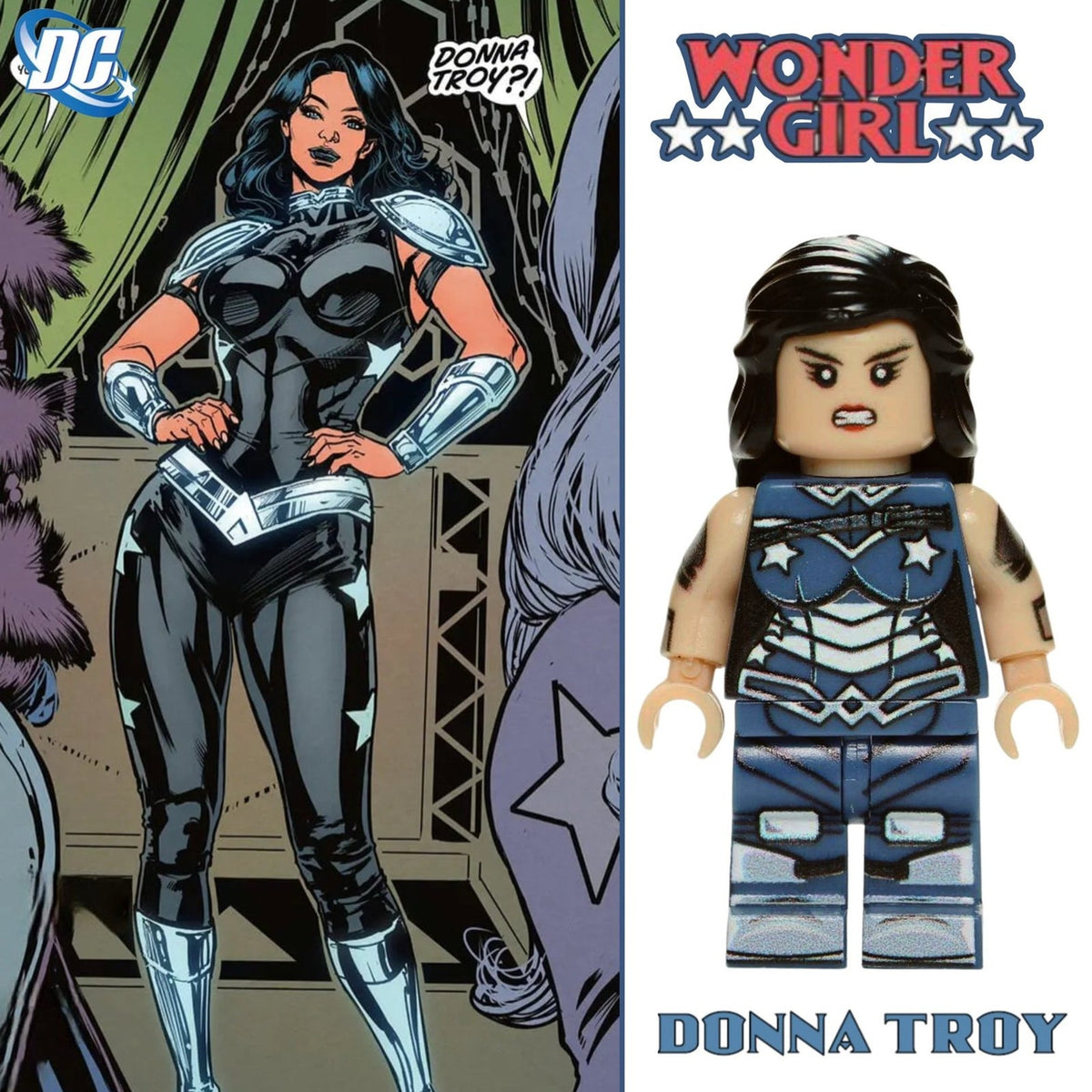 Wonder Girl Donna Troy Minifigure - Teen Titans | Darkstar | Troia - Detective Collection Minifig