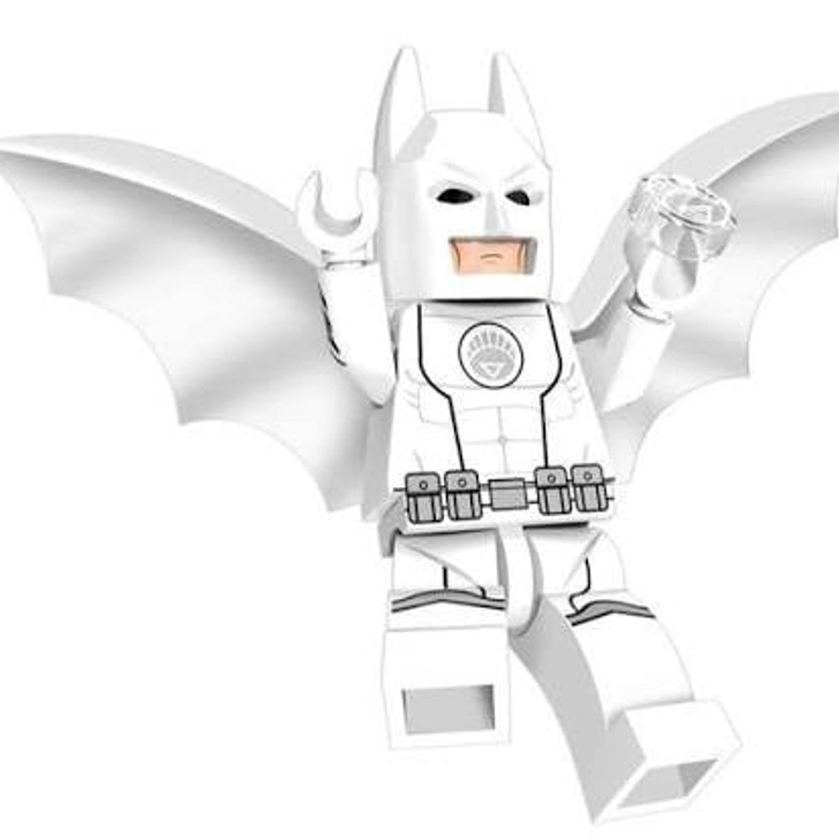White Lantern Batman Minifigure - Brightest Day - Custom Detective Collection Minifig