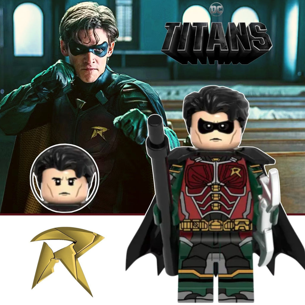 Titans Robin Minifigure - Dick Grayson | Teen Titans | Lego Compatible Custom Detective Collection