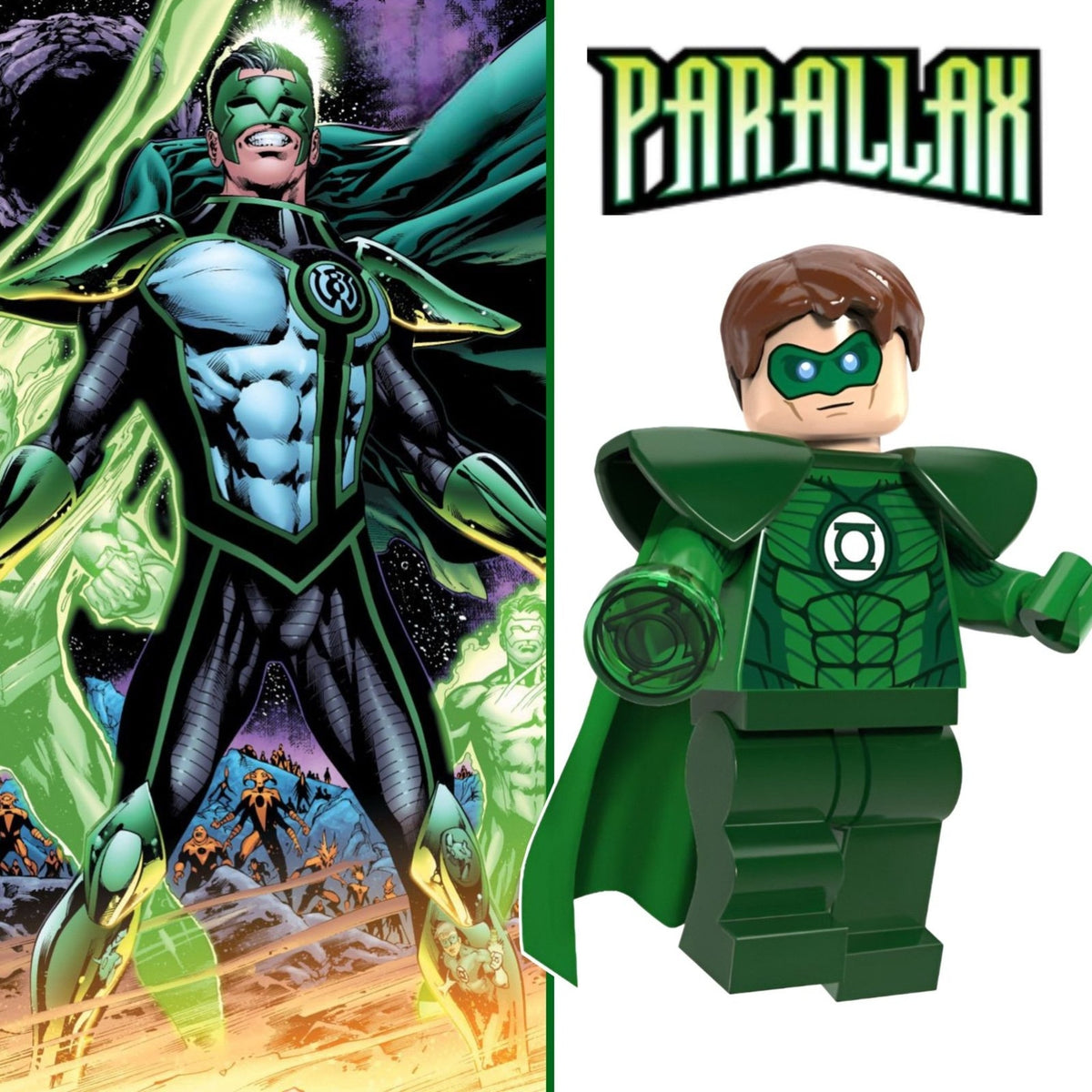 Green Lantern Parallax Minifigure - Hal Jordan | Lego Compatible | Custom Detective Collection