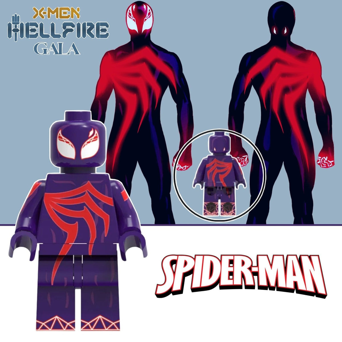 Hellfire Gala Spider-Man Minifigure - X-men | Marvel Comics - Custom Minifig