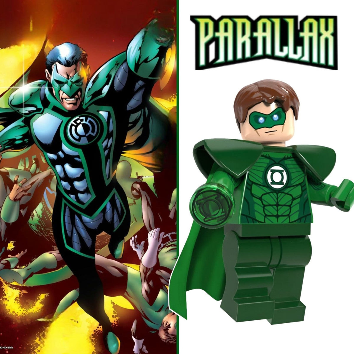 Green Lantern Parallax Minifigure - Hal Jordan | Lego Compatible | Custom Detective Collection