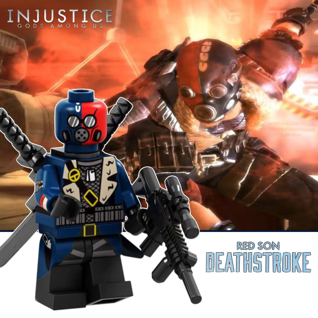 Red Son Deathstroke Minifigure - Injustice | Gods Among Us - Custom Detective Collection Minifig