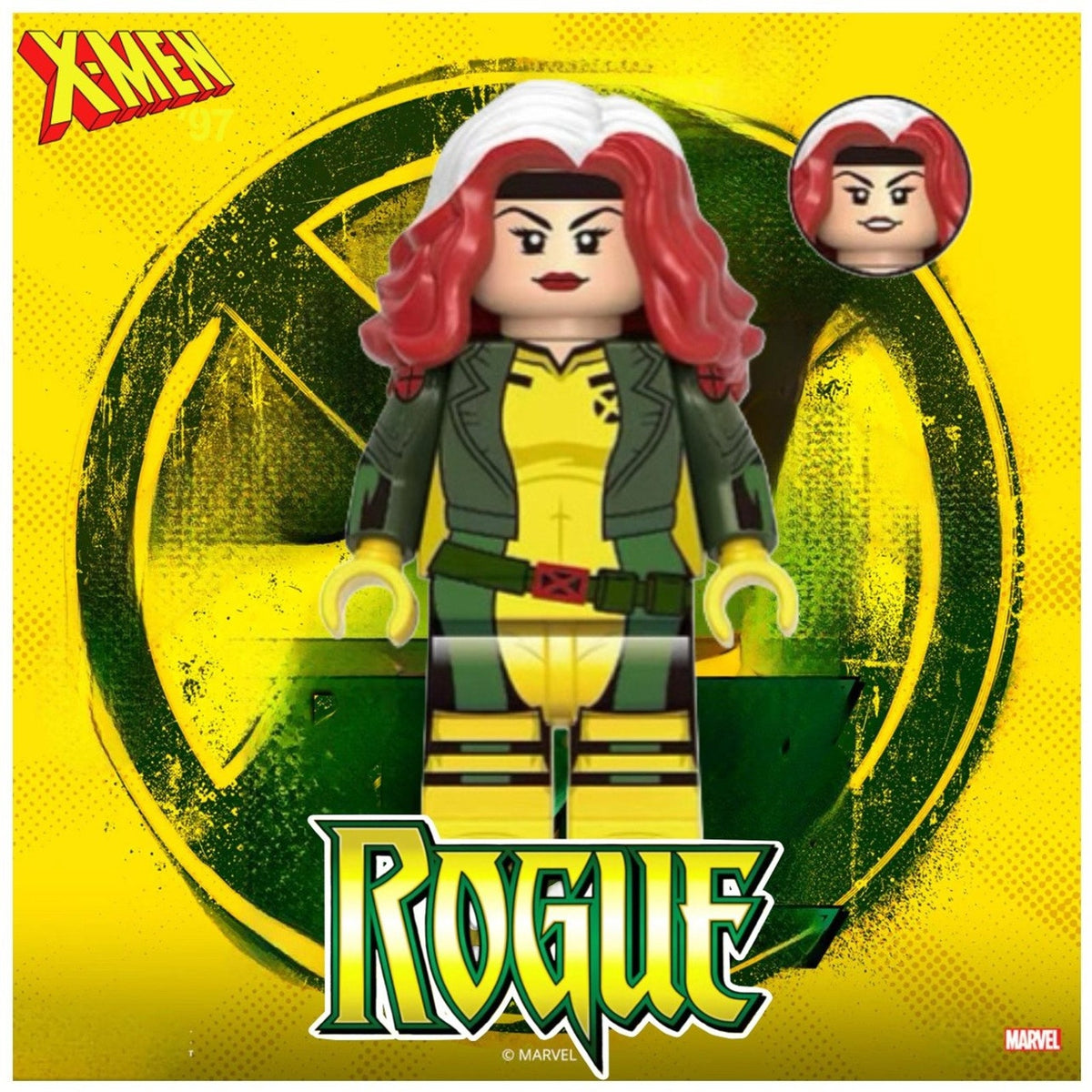 Rogue Minifigure - X-men ‘97 | - Anna Marie LeBeau - Custom Marvel Minifig