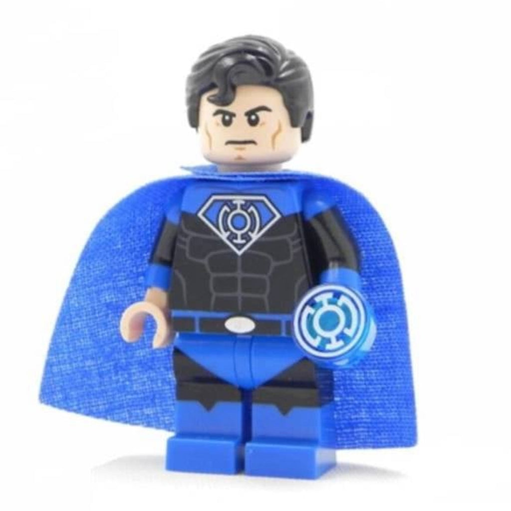 Blue Lantern Superman Minifigure - Kal-El | Lego Compatible | Custom DC Minifig