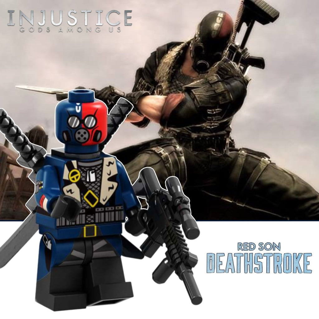 Red Son Deathstroke Minifigure - Injustice | Gods Among Us - Custom Detective Collection Minifig