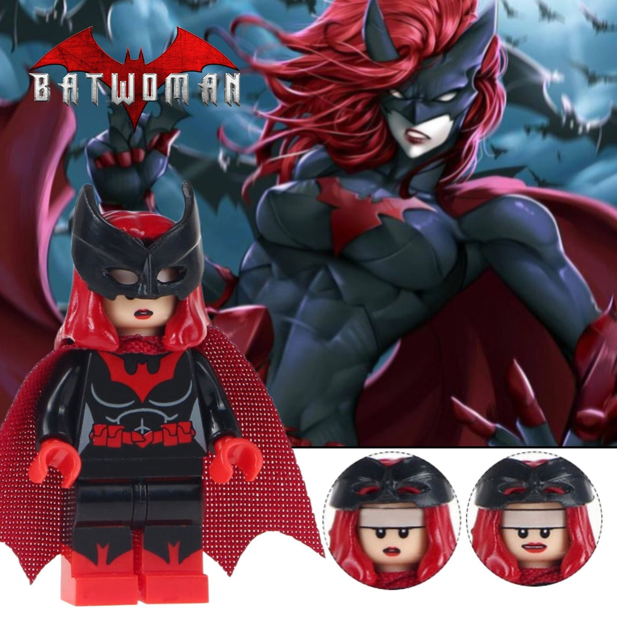 Batwoman Minifigure - Kate Kane | Batman | CW | Detective Collection Comics | Custom DC Minifig