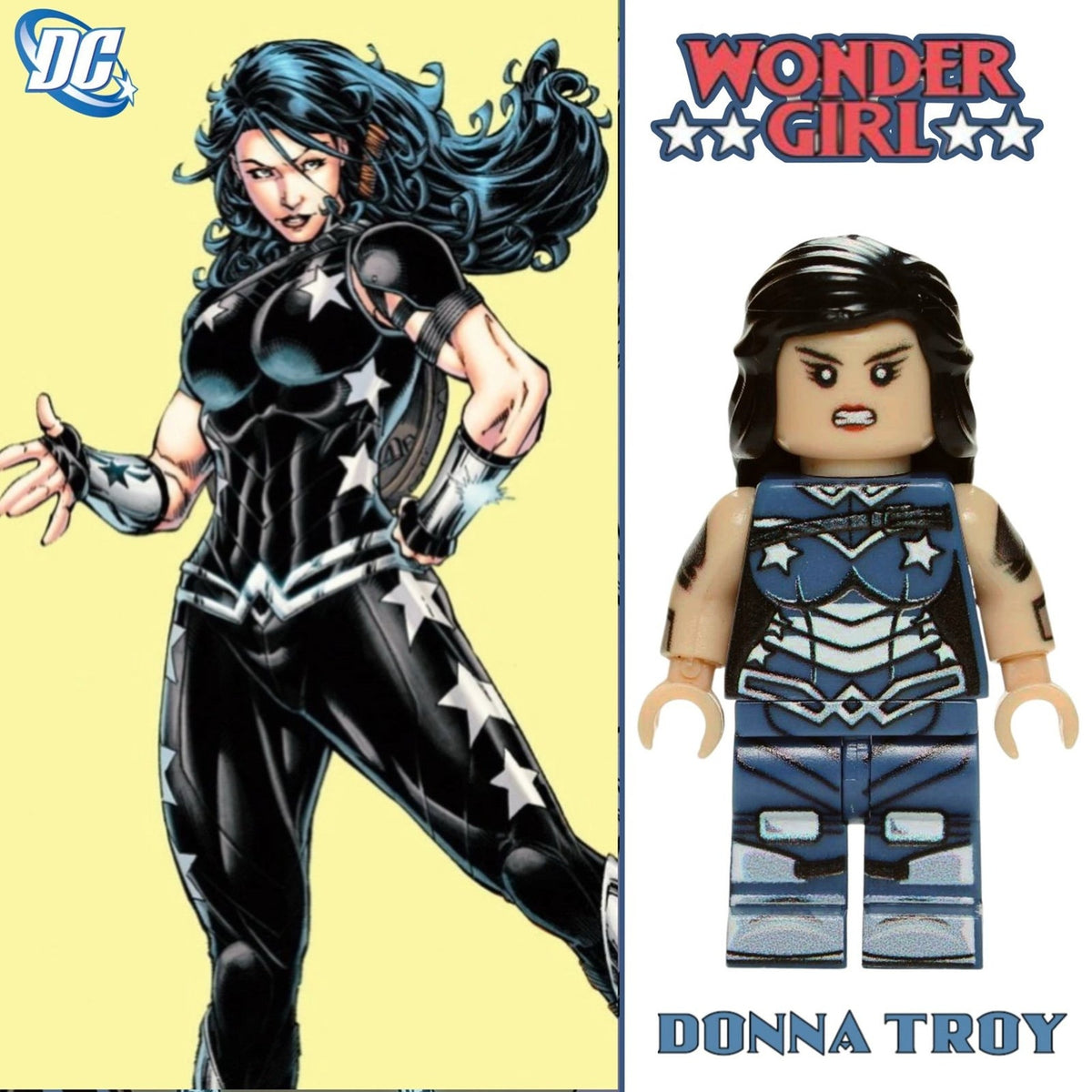 Wonder Girl Donna Troy Minifigure - Teen Titans | Darkstar | Troia - Detective Collection Minifig