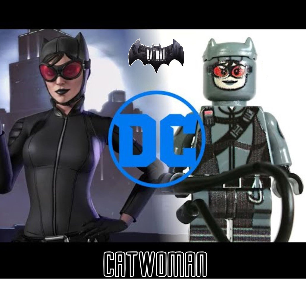 Catwoman Selena Kyle Minifigure - Batman | Telltale | Custom Detective Collection Minifig