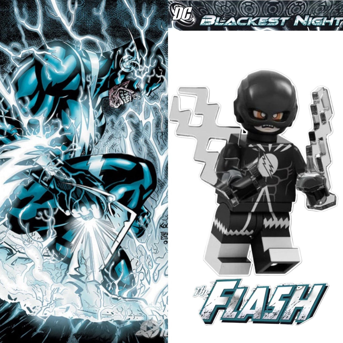Black Lantern Flash Minifigure - Barry Allen | Blackest Night-Custom Detective Collection Minifig