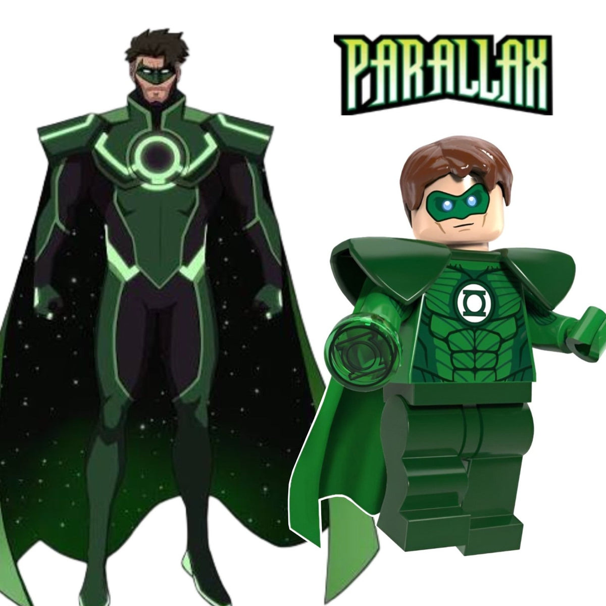 Green Lantern Parallax Minifigure - Hal Jordan | Lego Compatible | Custom Detective Collection