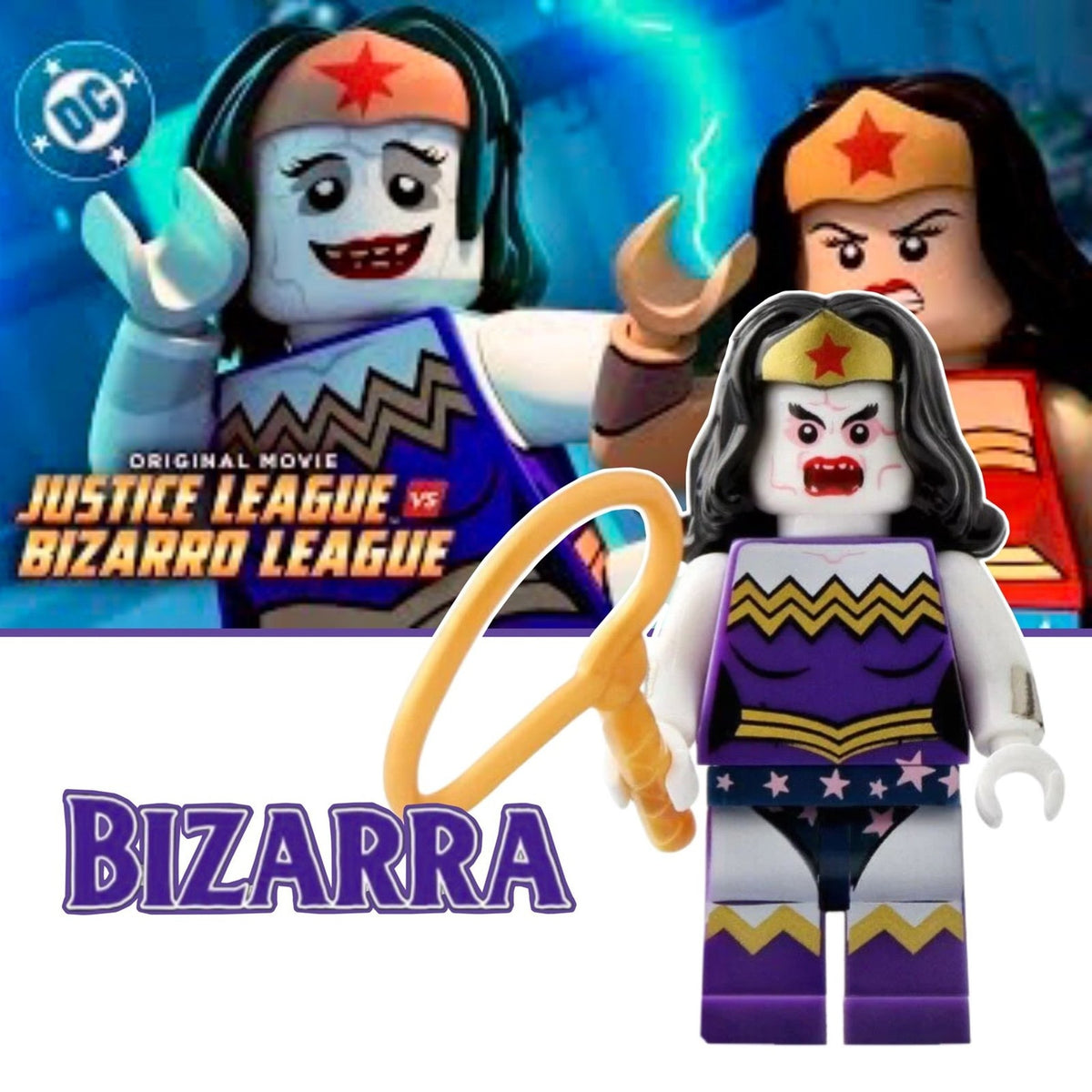 Bizarra Wonder Woman Minifigure - Justice League v Bizarro League - Detective Collection Minifig