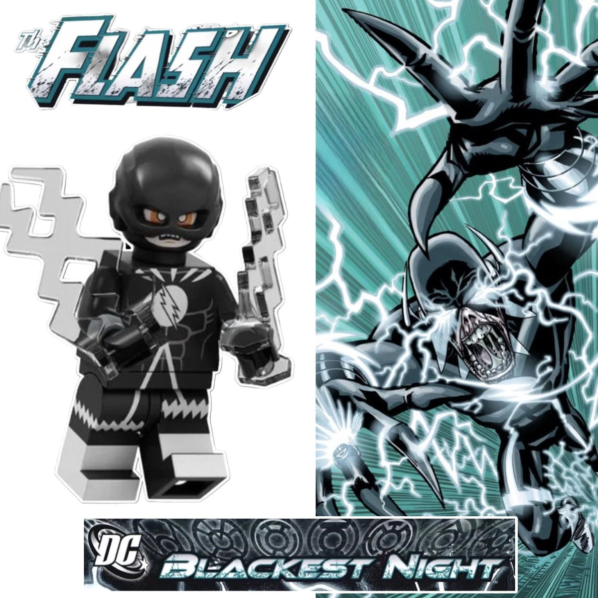 Black Lantern Flash Minifigure - Barry Allen | Blackest Night-Custom Detective Collection Minifig