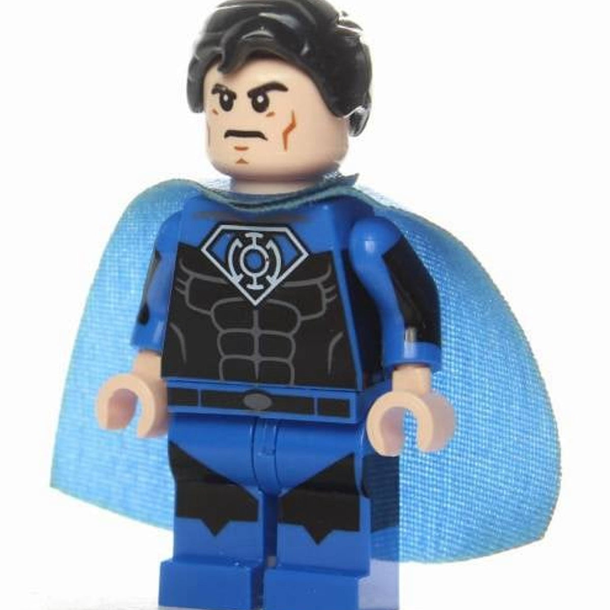 Blue Lantern Superman Minifigure - Kal-El | Lego Compatible | Custom DC Minifig