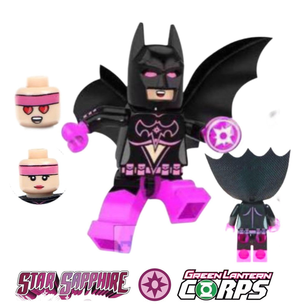 Star Sapphire Lantern Batman Minifigure - Violet Lantern Corps Custom Detective Collection Minifig