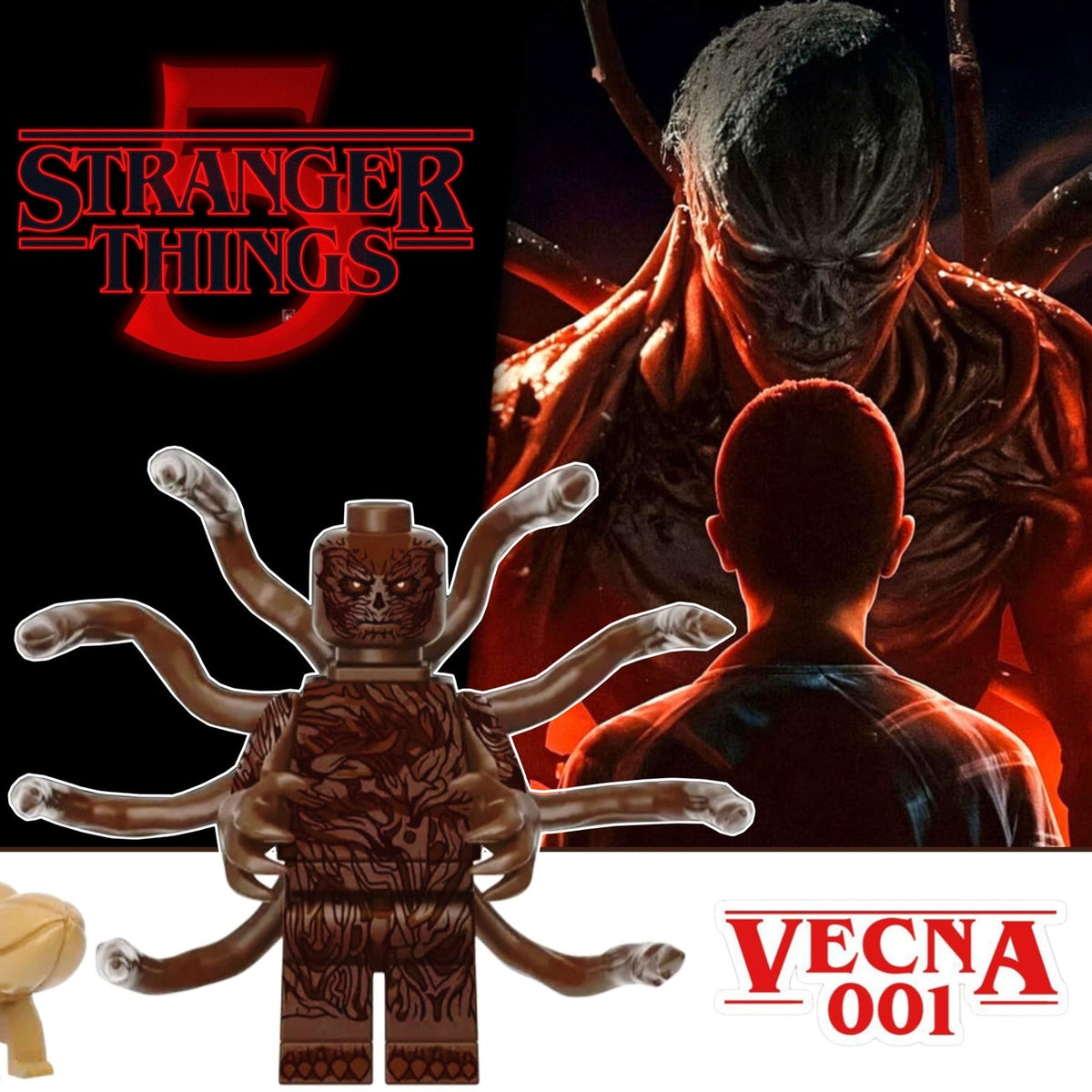Vecna Minifigure - Henry Creel | Hawkins Residents | Netflix | Custom Minifig