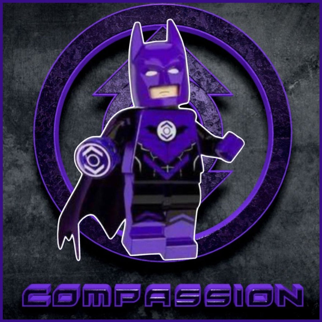 Purple Lantern Batman Minifigure - Indigo Lantern Corps - Custom Detective Collection Minifig