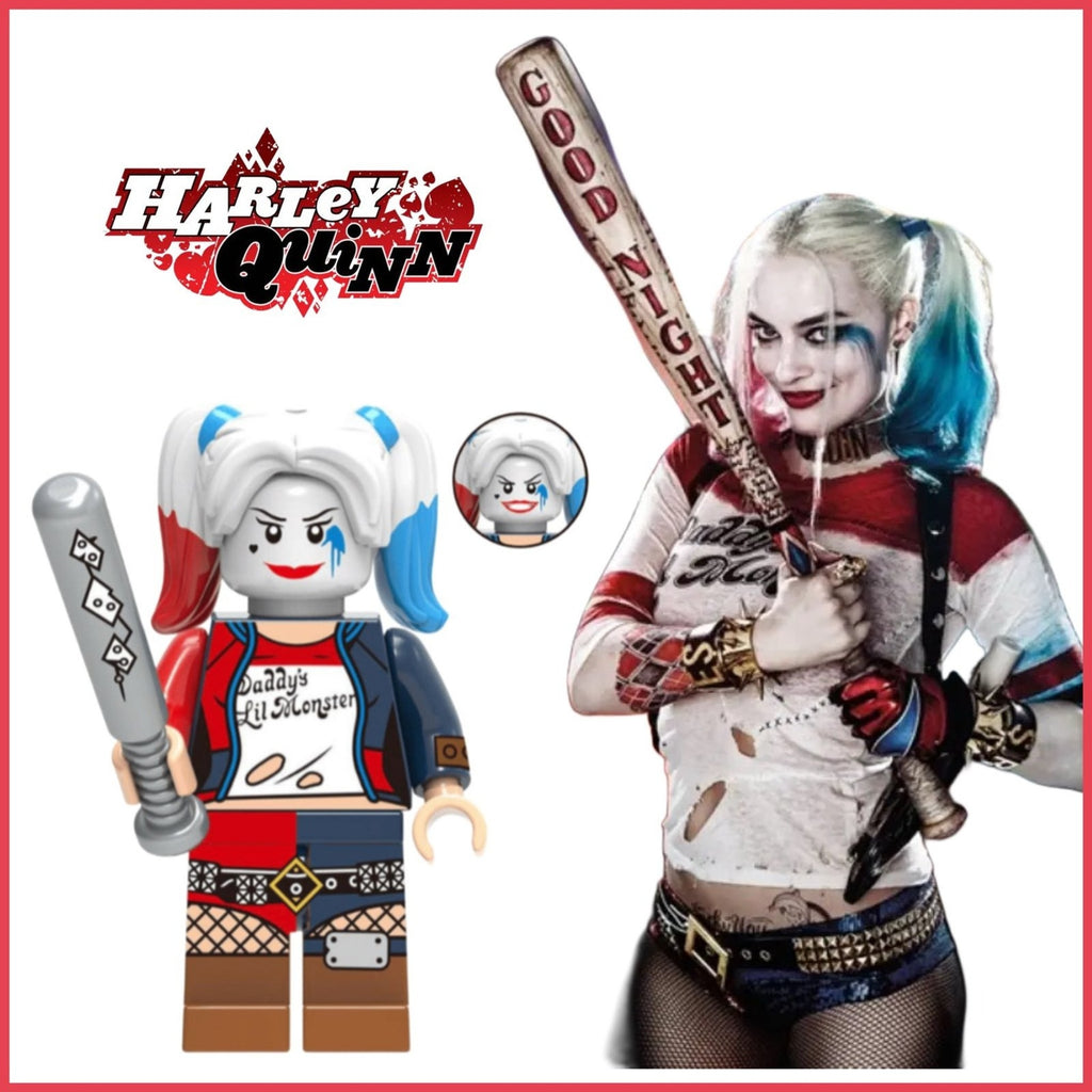 Harley Quinn Minifigure - Suicide Squad Daddy’s Lil Monster - Custom Detective Collection Minifig