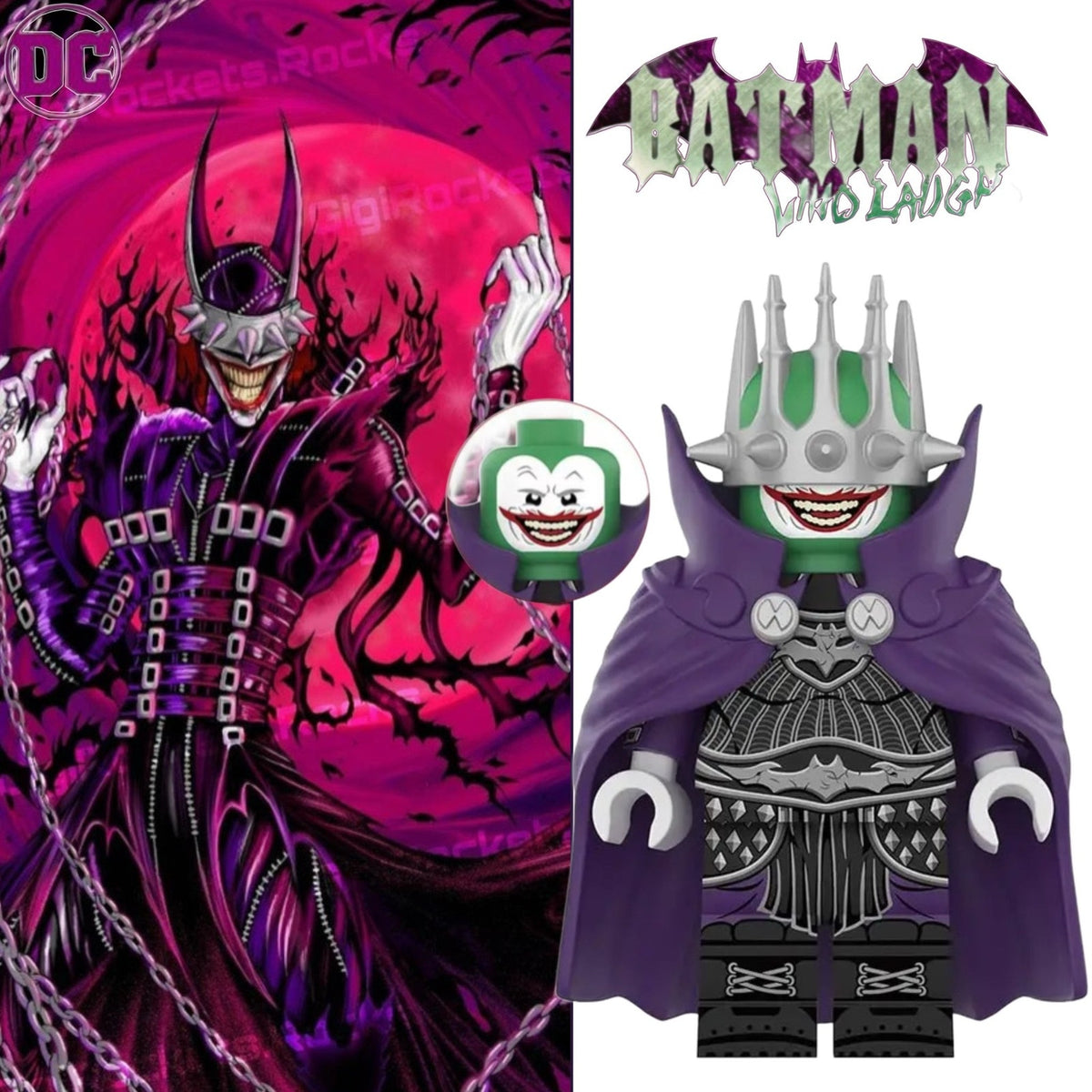The Batman Who Laughs Minifigure - Earth-22 | Detective Collection Multiverse - Custom Minifig