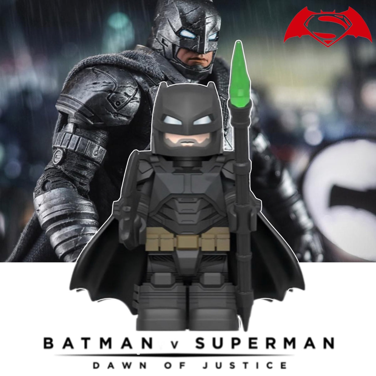 Armored Batman Minifigure - Batman v Superman Dawn of Justice | DCEU | Affleck