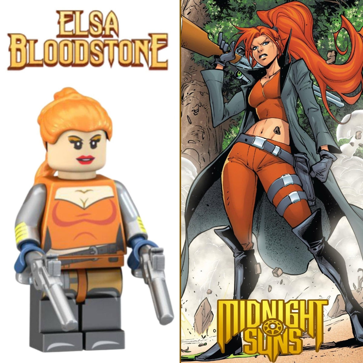 Elsa Bloodstone Minifigure - Midnight Sons - Custom Marvel Minifig