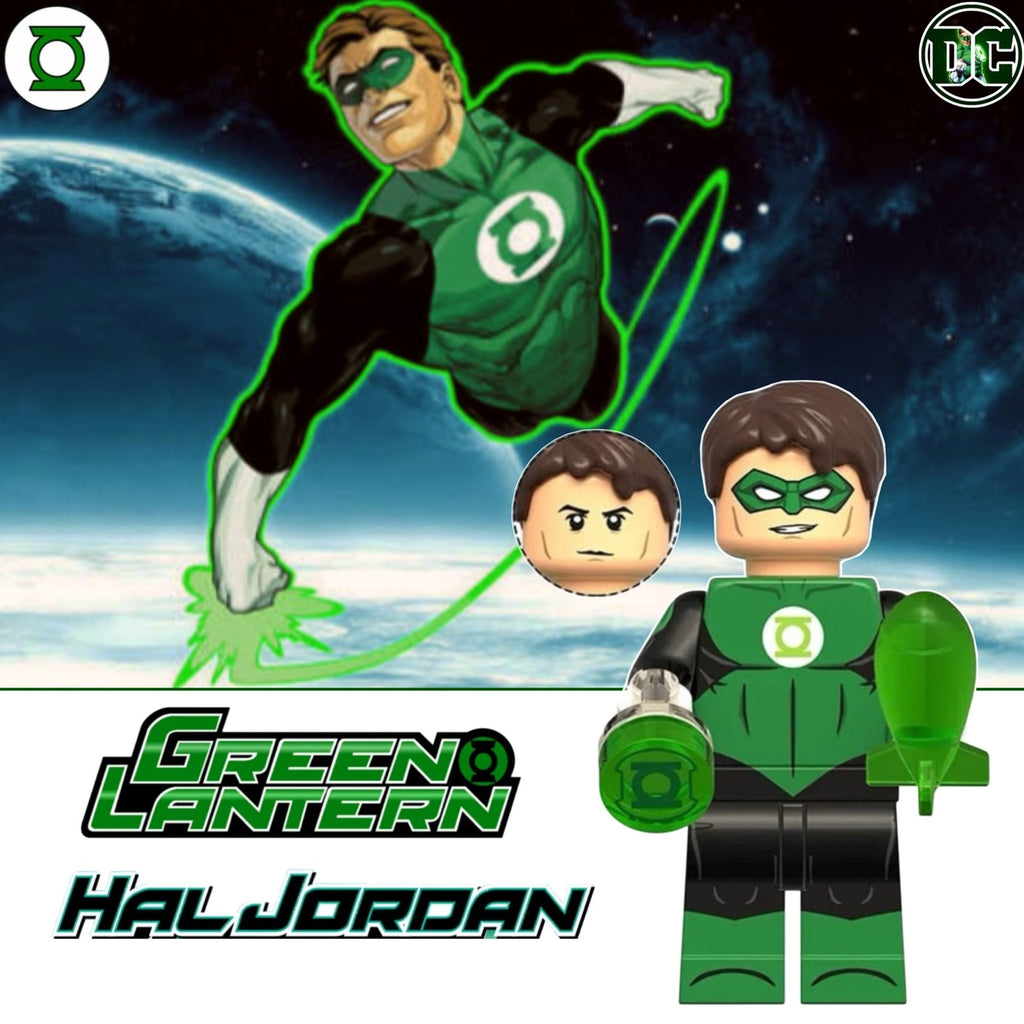 Green Lantern Minifigure - Hal Jordan - Custom Detective Collection Minifig