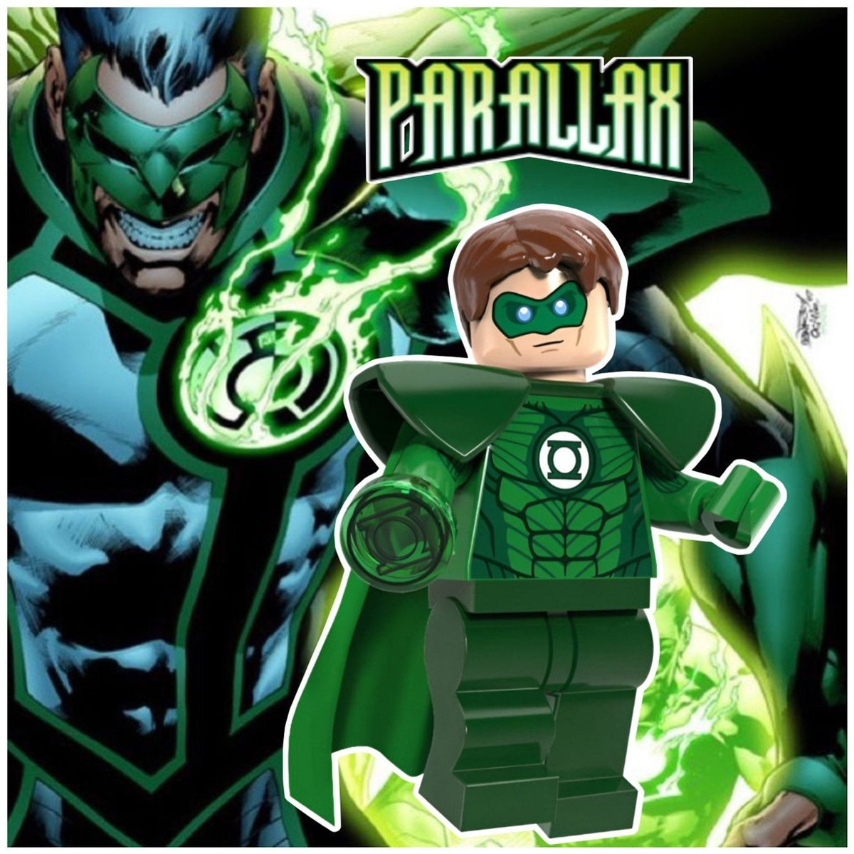 Green Lantern Parallax Minifigure - Hal Jordan | Lego Compatible | Custom Detective Collection