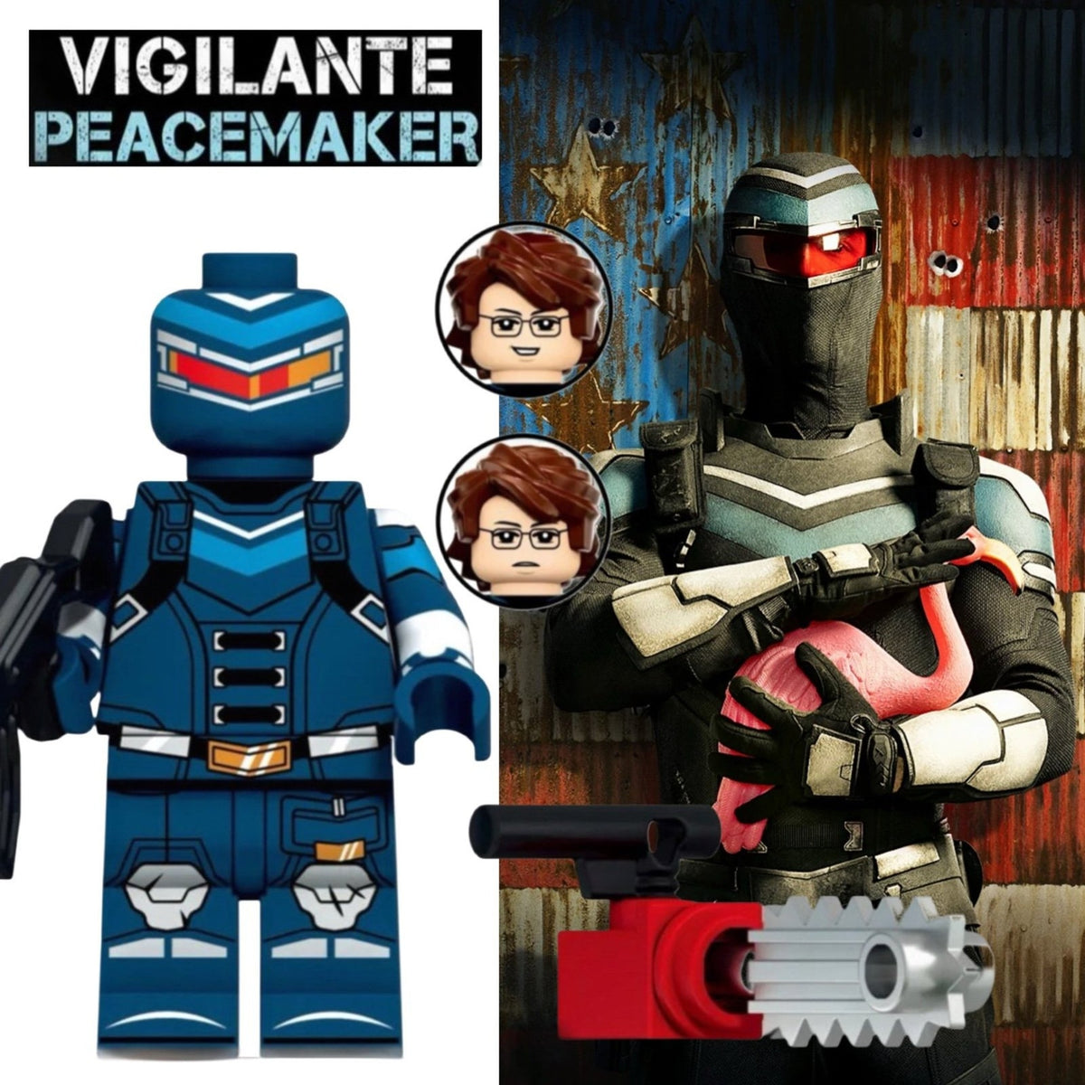 Vigilante Minifigure - Adrian Chase - Detective Collection PEACEMAKER Custom Superhero Minifig