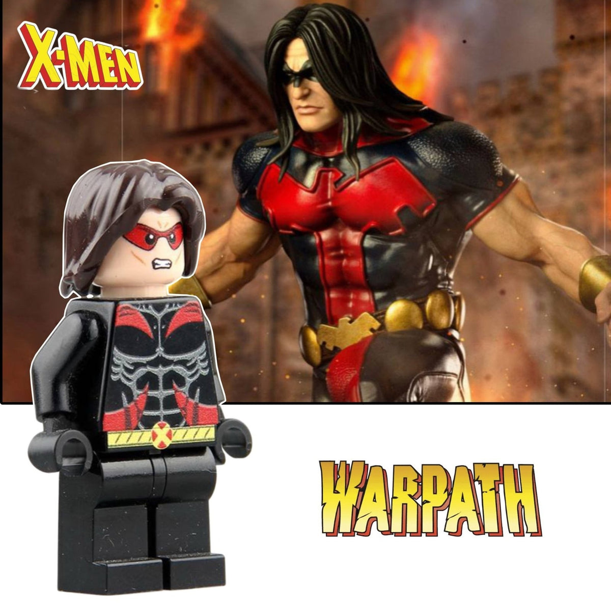Warpath Minifigure - James Proudstar | X-men - Custom Marvel Minifig