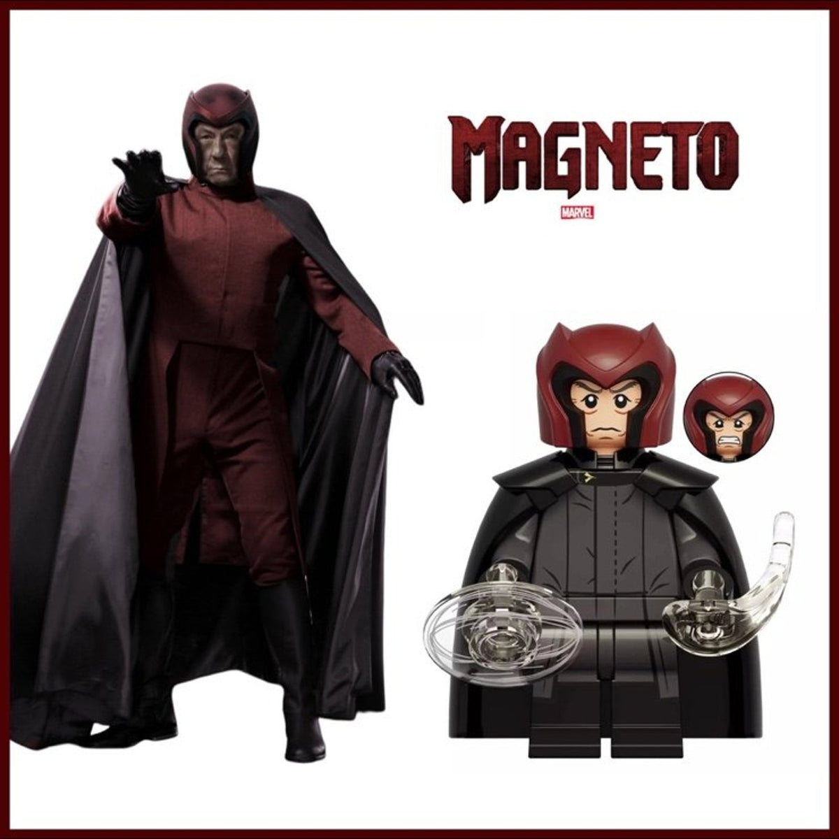 Professor X & Magneto Minifigures - Fox X-men Trilogy - Custom Marvel Minfigs