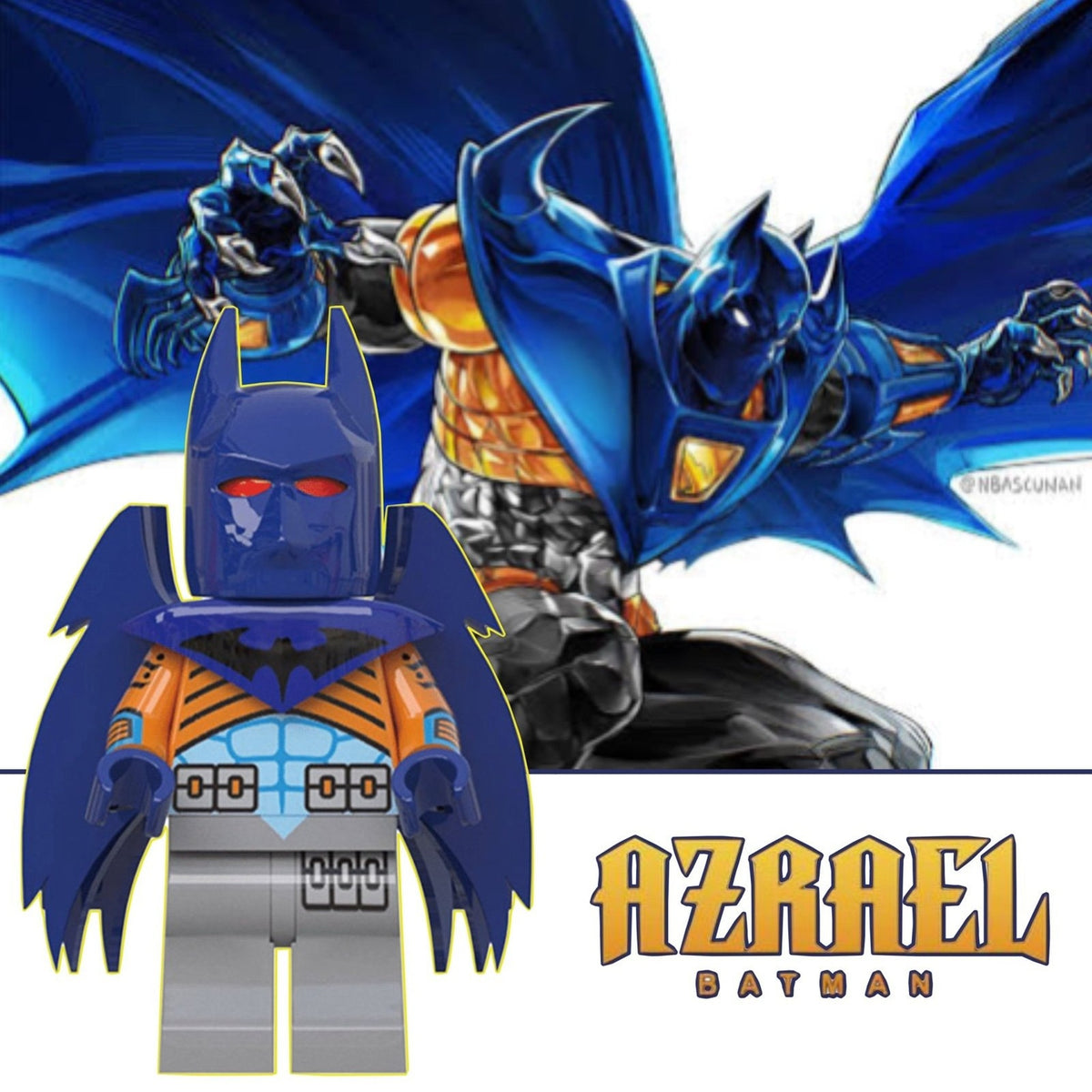 Azrael Batman Minifigure BUNDLE - Knightquest | Knightsend - Custom Detective Collection Minifigs