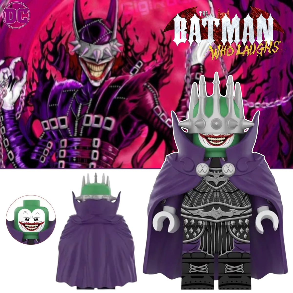 The Batman Who Laughs Minifigure - Earth-22 | Detective Collection Multiverse - Custom Minifig