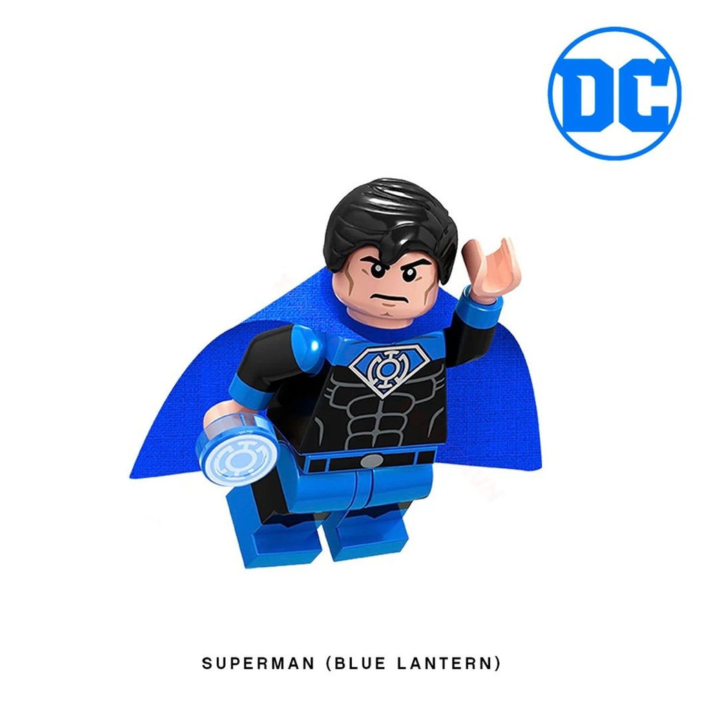 Blue Lantern Superman Minifigure - Kal-El | Lego Compatible | Custom DC Minifig
