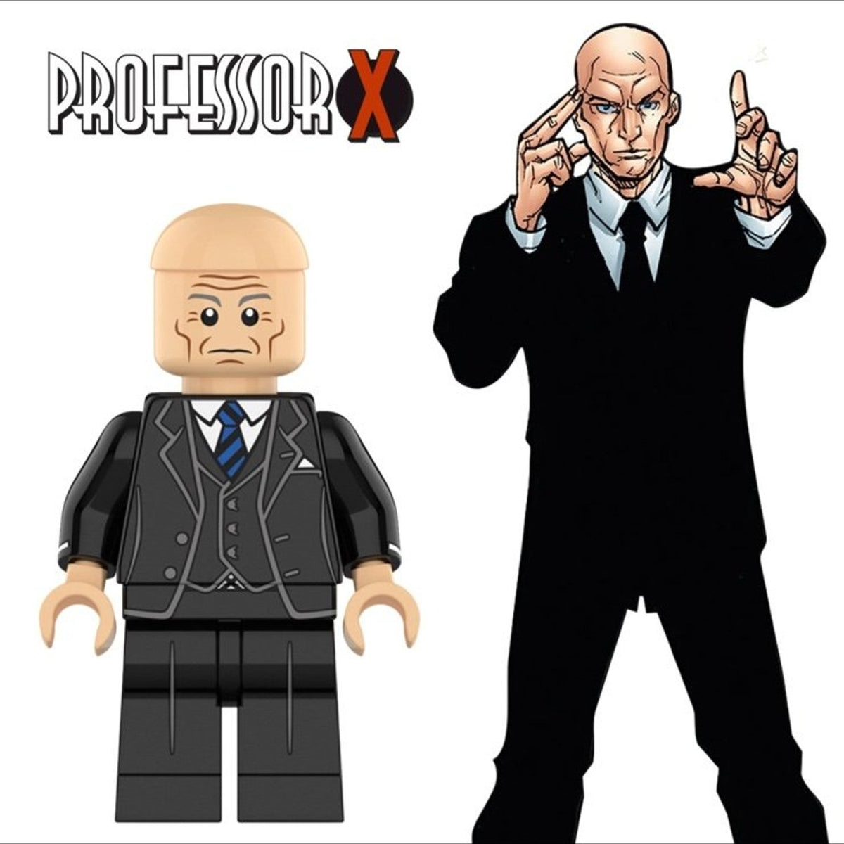 Professor X & Magneto Minifigures - Fox X-men Trilogy - Custom Marvel Minfigs