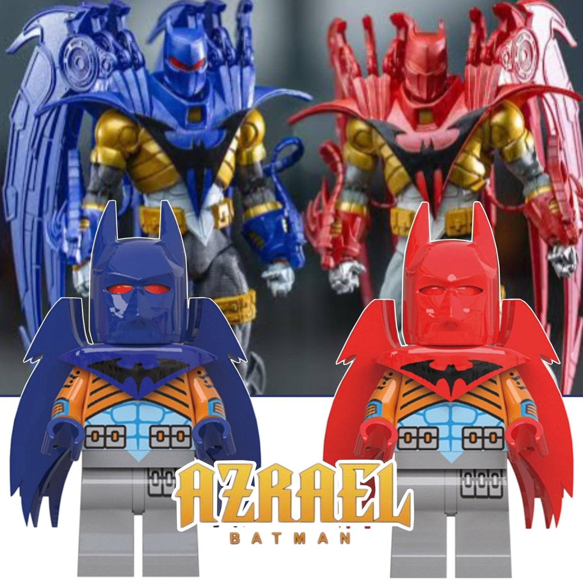 Azrael Batman Minifigure BUNDLE - Knightquest | Knightsend - Custom Detective Collection Minifigs
