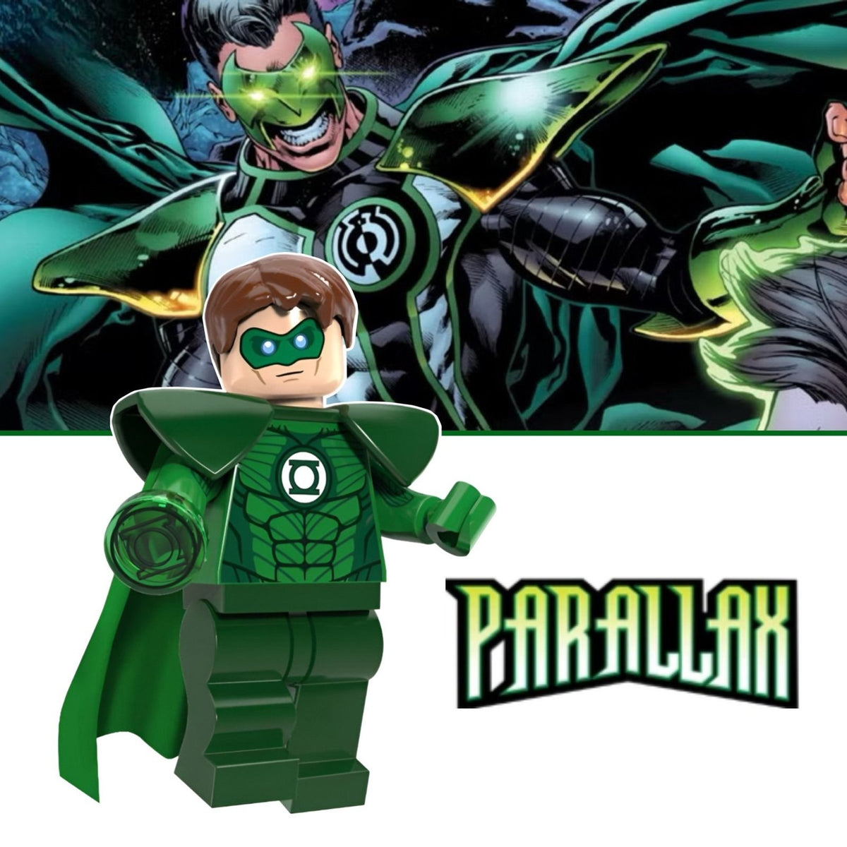 Green Lantern Parallax Minifigure - Hal Jordan | Lego Compatible | Custom Detective Collection