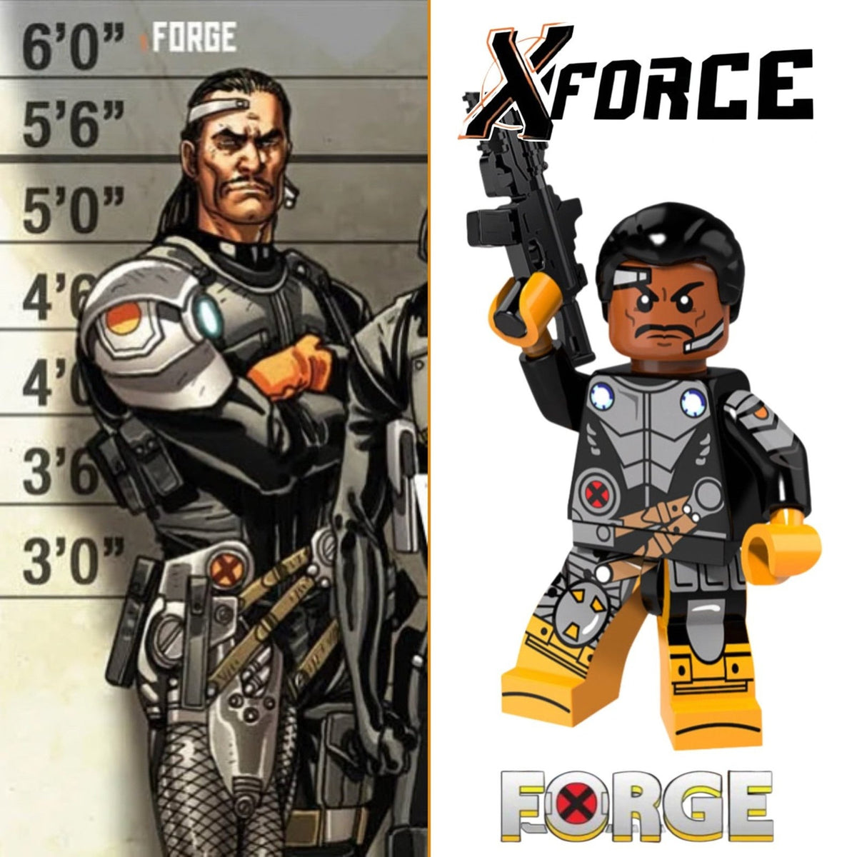 Forge Minifigure - X-men | X-Force | X-Factor  - Custom Marvel Minifig