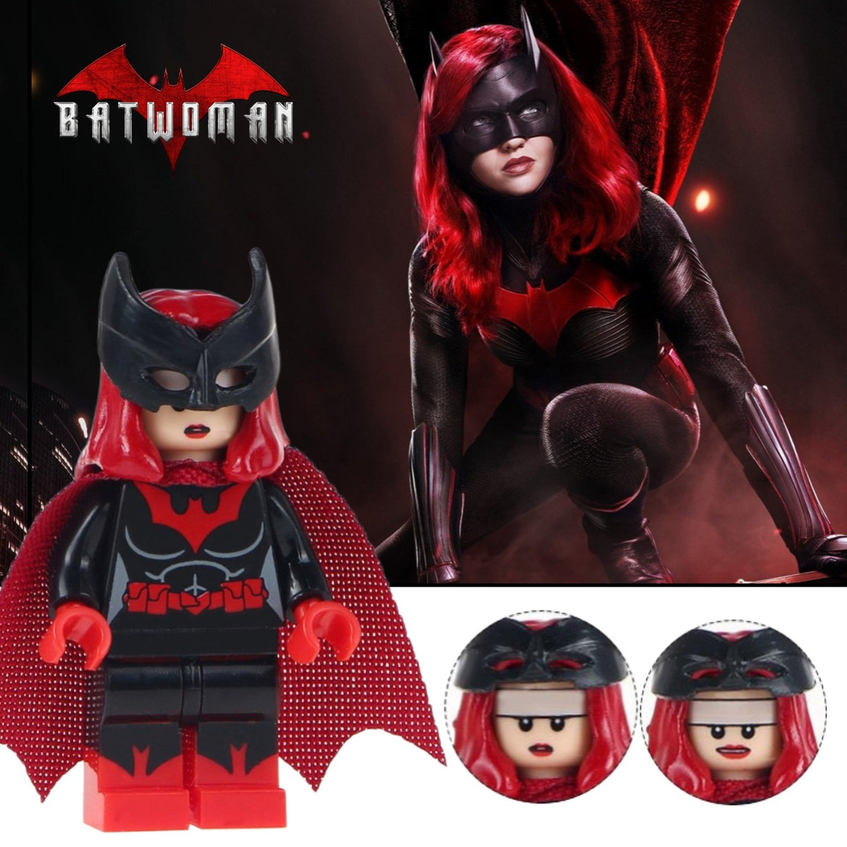 Batwoman Minifigure - Kate Kane | Batman | CW | Detective Collection Comics | Custom DC Minifig