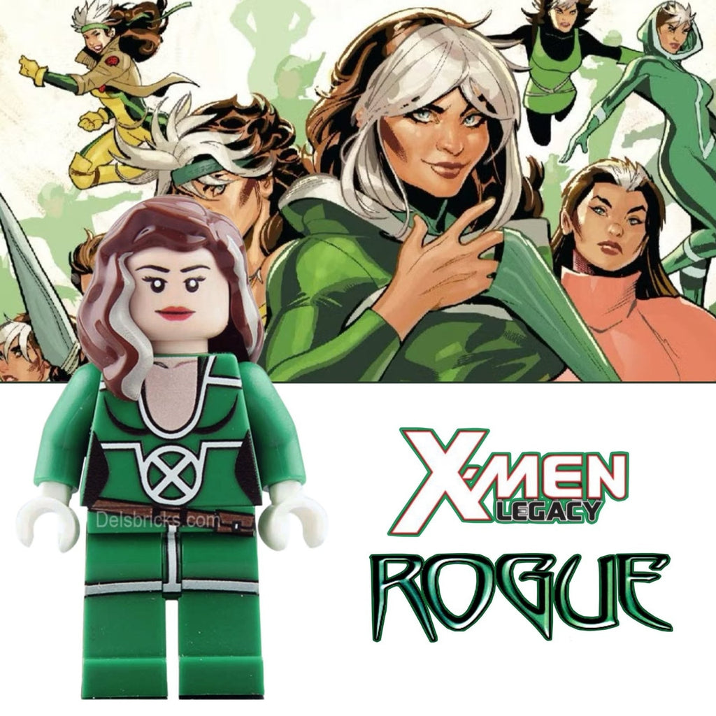 Rogue X-Men Legacy Minifigure - Anna Marie Variant | Custom Marvel Minifig