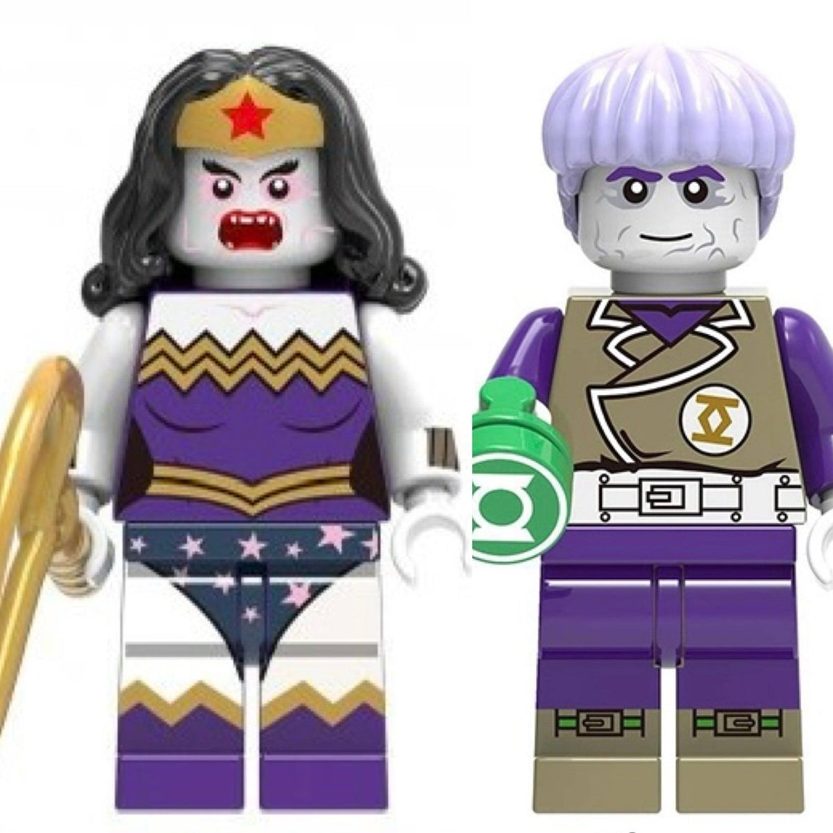 Greenzarro Lantern & Bizarra Wonder Woman Minifigures 2 Pack - Justice League