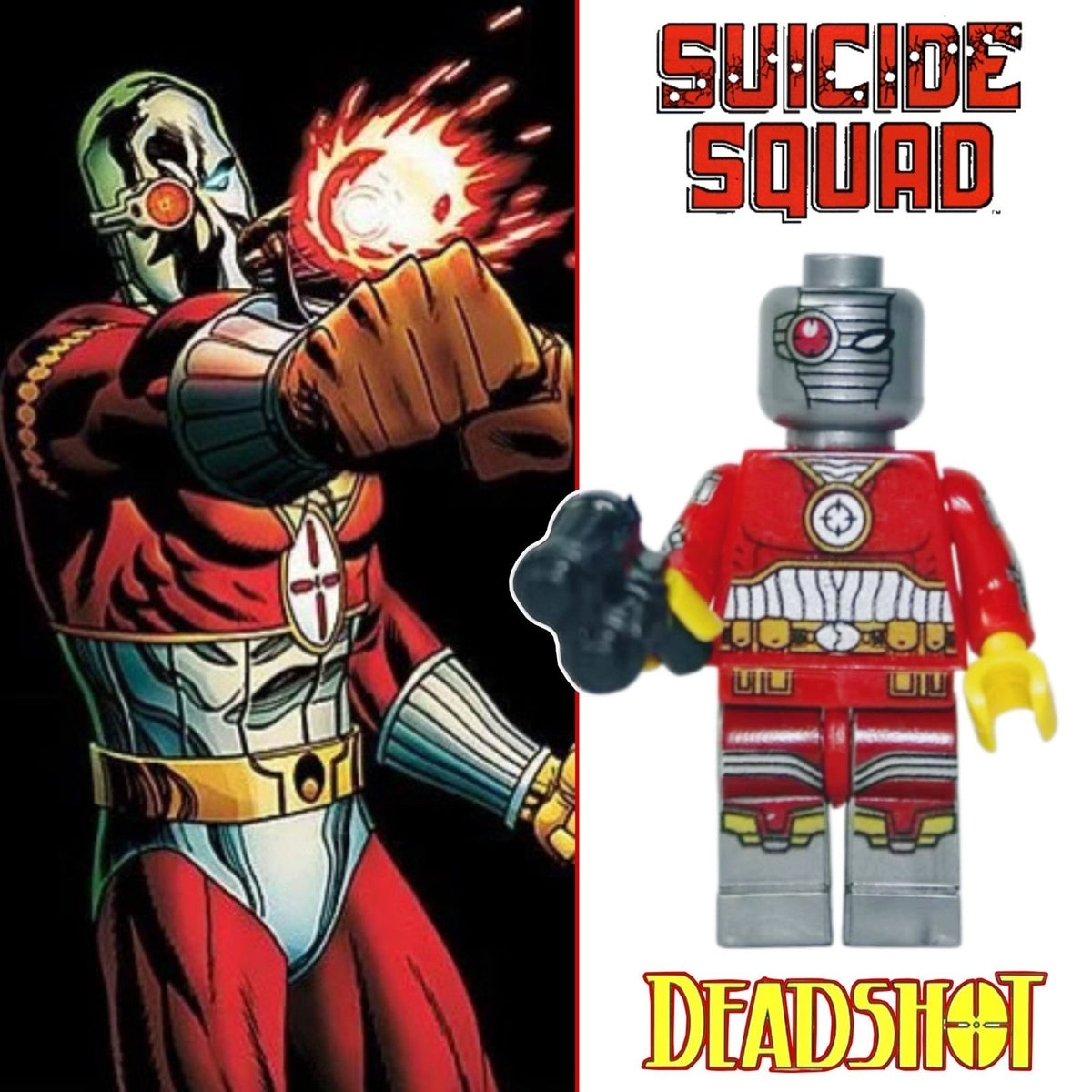 Classic Deadshot Minifigure - Suicide Squad | Floyd Lawton  - Custom Detective Collection Minifig