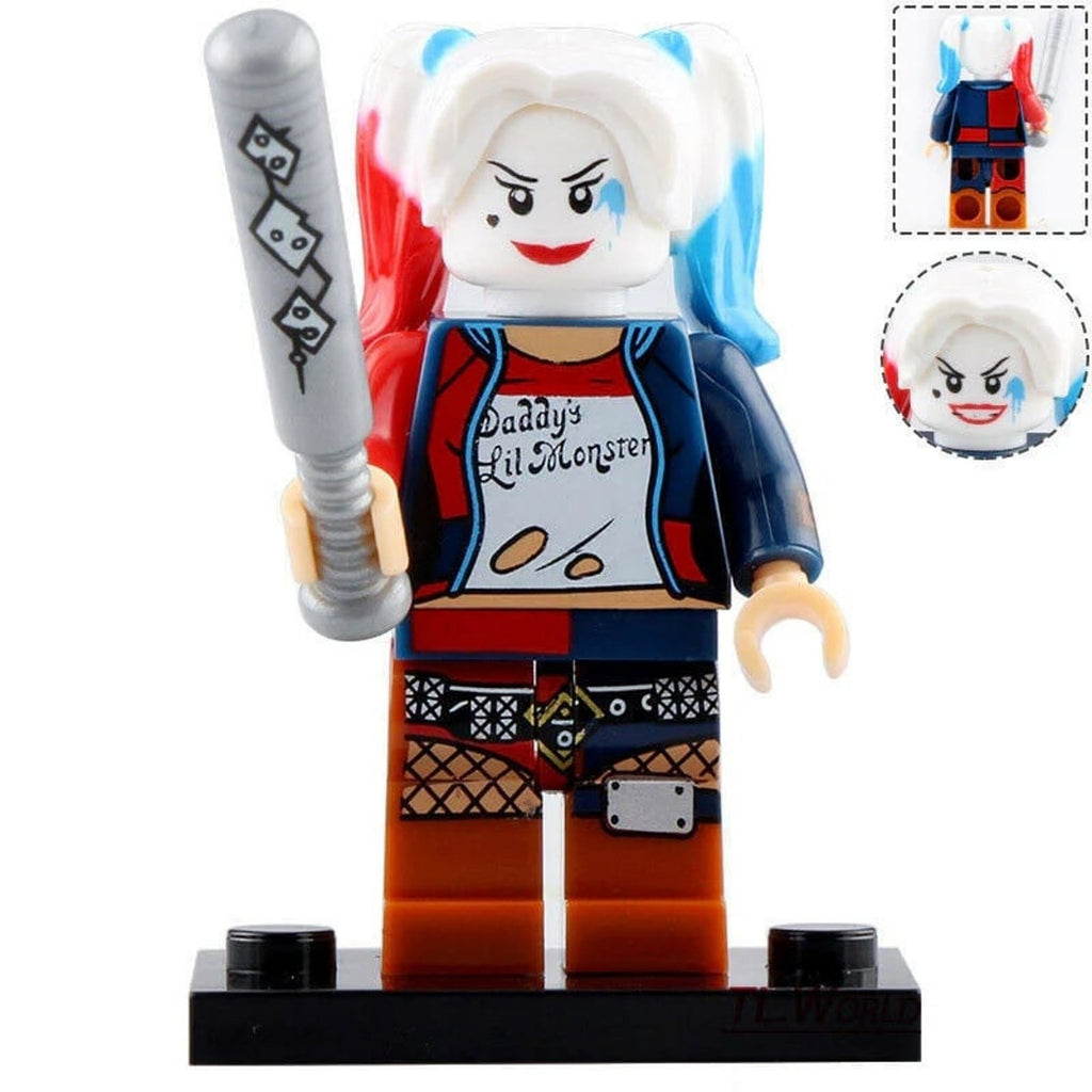 Harley Quinn Minifigure - Suicide Squad Daddy’s Lil Monster - Custom Detective Collection Minifig