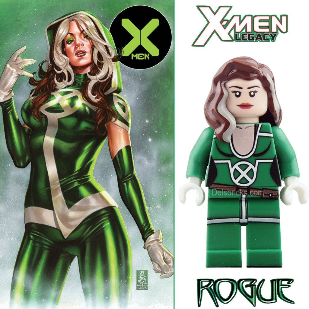Rogue X-Men Legacy Minifigure - Anna Marie Variant | Custom Marvel Minifig