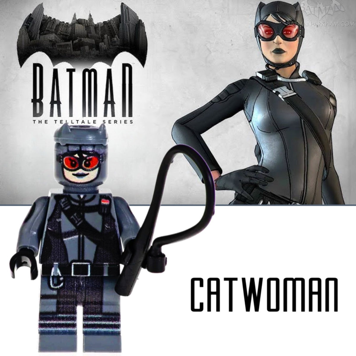 Catwoman Selena Kyle Minifigure - Batman | Telltale | Custom Detective Collection Minifig