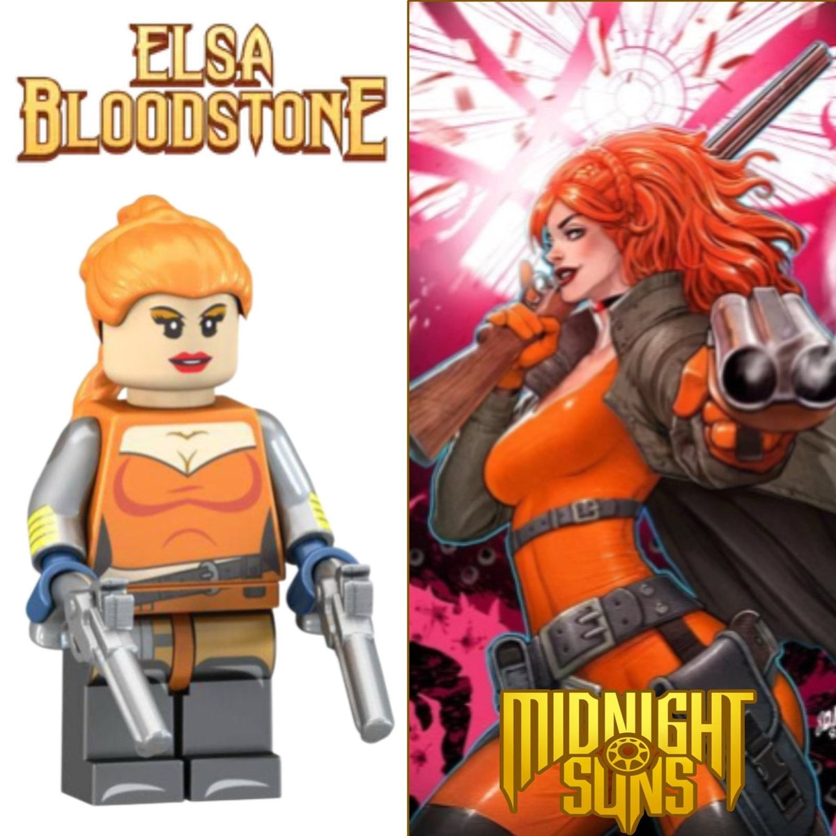 Elsa Bloodstone Minifigure - Midnight Sons - Custom Marvel Minifig