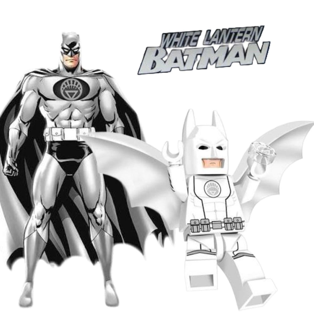 White Lantern Batman Minifigure - Brightest Day - Custom Detective Collection Minifig