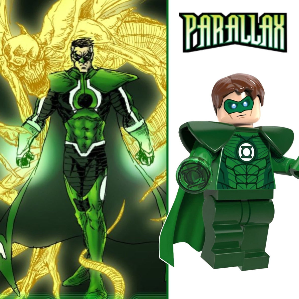 Green Lantern Parallax Minifigure - Hal Jordan | Lego Compatible | Custom Detective Collection